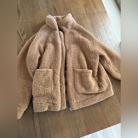Jackets & Blazers - Tan Sherpa Jacket